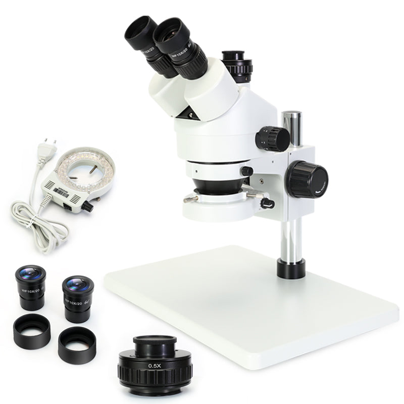 0.7-4.5X zoom trinocular stereo microscope 4K HDMI USB Camera Phone Soldering PCB Repair