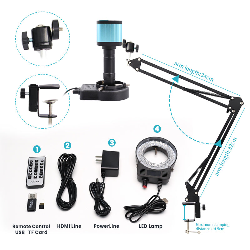 ASGAO HDMI USB Cantilever Stand  Electronic Microscope